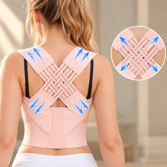 Pink and black Adjustable Back Posture Support Brace